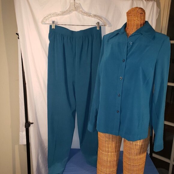 Ladies ALIA 2 Piece Pants Suit in Blue - 8 & 10 - Picture 2 of 6